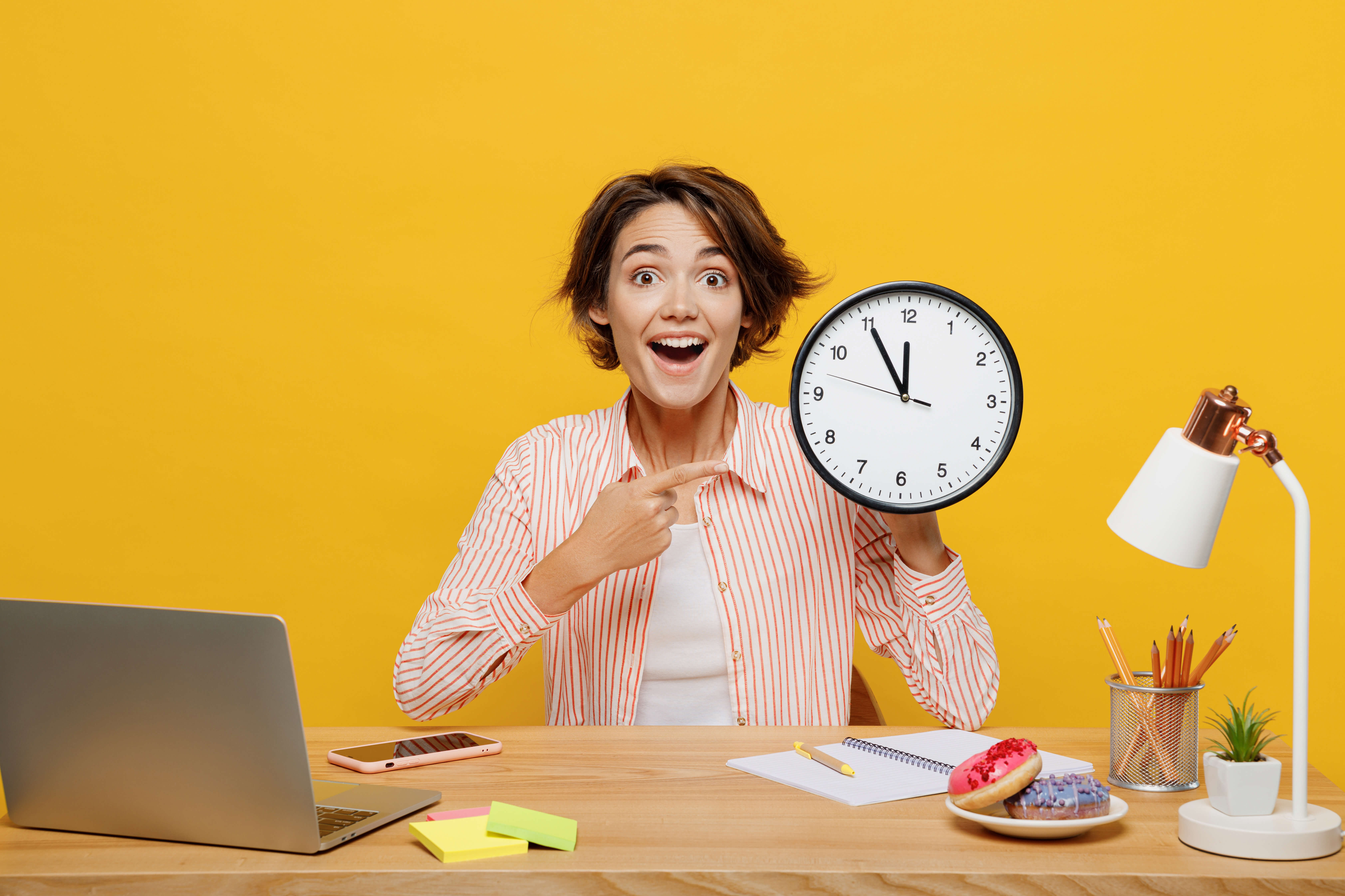 Girl with clock